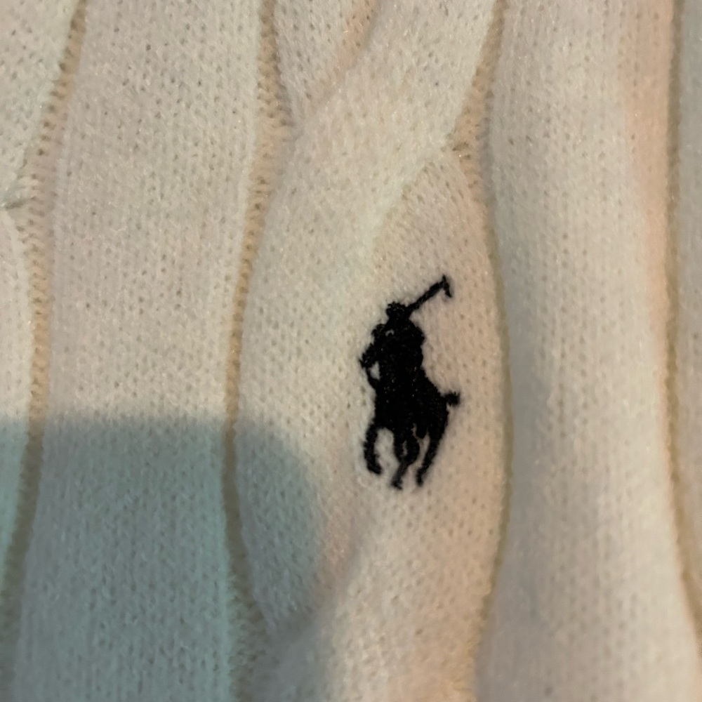Ralph Lauren Outlet Cream Cable Knit Cardigan - Picture 4 of 7